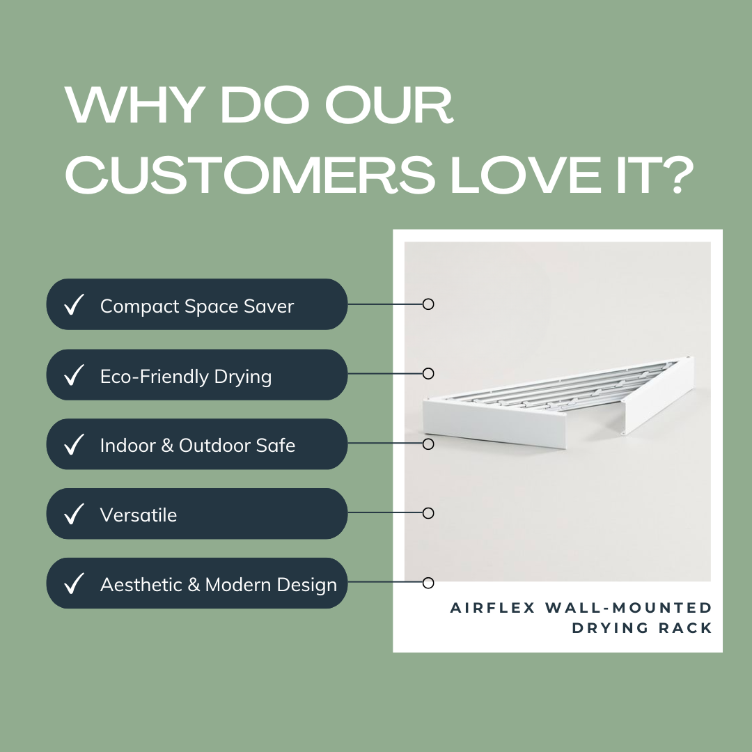 AirFlex Wall-Mounted Drying Rack